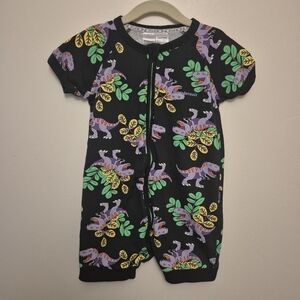 3T Purple Dinosaur Bonds Zip Romper